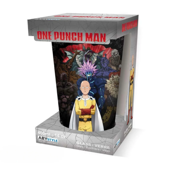 One Punch Man Alone 400ml Glass