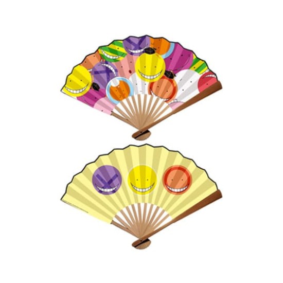 Assassination Classroom Folding Fan Koro-sensei Sticker Bomb Style