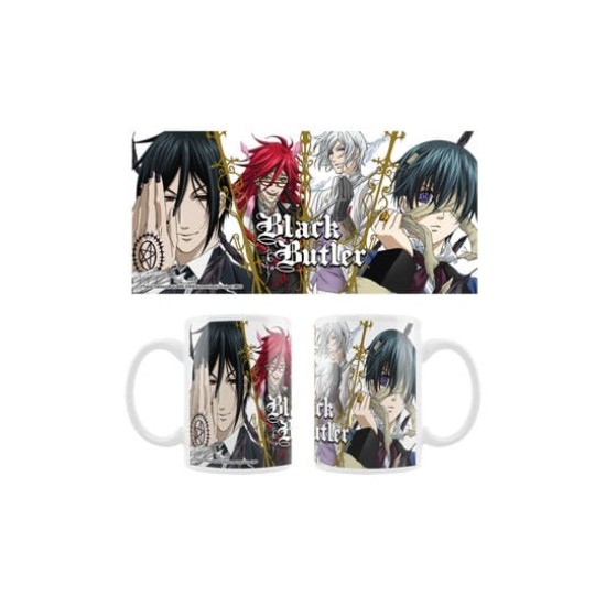 Black Butler Sebastian, Grell, Ash and Ciel Mug 320ml