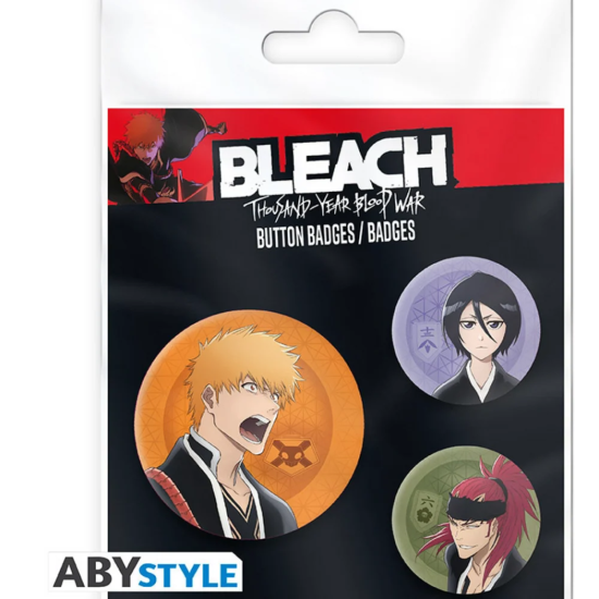 Bleach Ichigo Rukia Renji Badge Pack 3