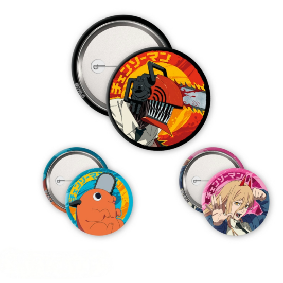 Chainsaw Man Denji, Devil, Pochita 3 Badge Pack