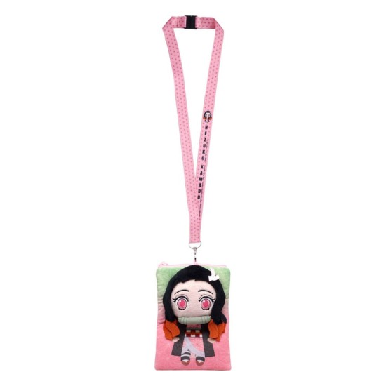 Demon Slayer Kimetsu no Yaiba Lanyard Nezuko Deluxe with Pouch Card Holder