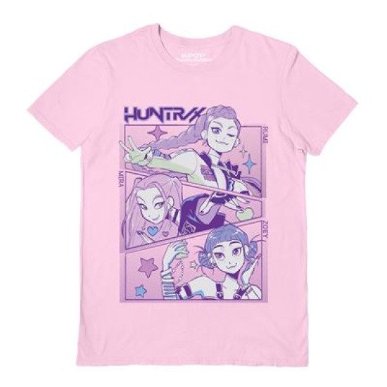 K-Pop Demon Hunters Huntrix Collector Light Pink Unisex Short Sleeve T-shirt S