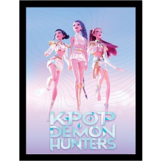K-Pop Demon Hunters Trio Collector  Print Framed