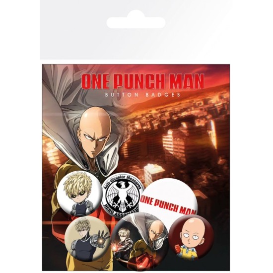 One Punch Man Badge Pack Mix
