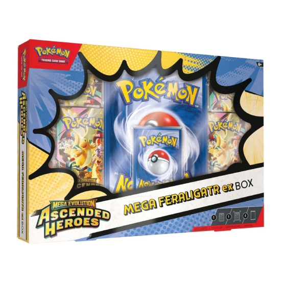 Pokemon Mega Evolution Ascended Heroes Mega Feraligatr Ex Box