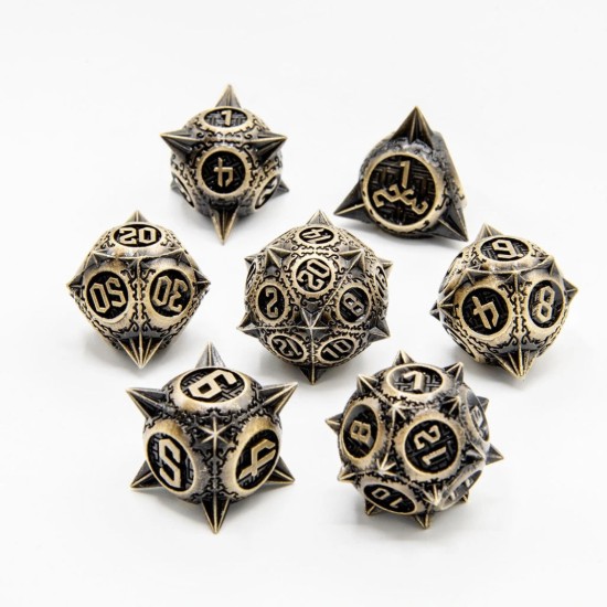 TTD Ancient Mace Metal Dice 7 Piece Set