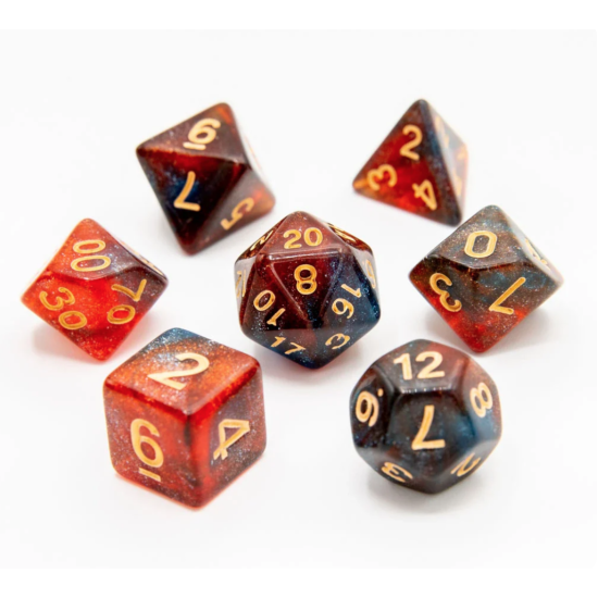 TTD Berry Blaze Acrylic Dice 7 Piece Set