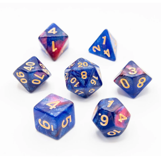 TTD Berry Cosmos Acrylic Dice 7 Piece Set