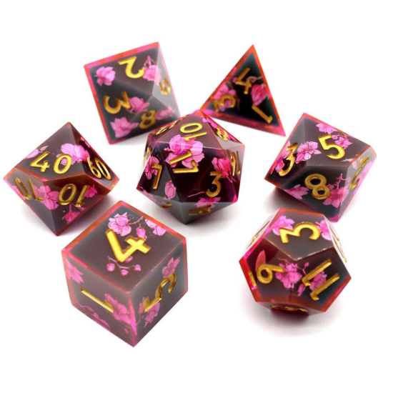 TTD Death Blossom Art Core Dice 7 Piece Set