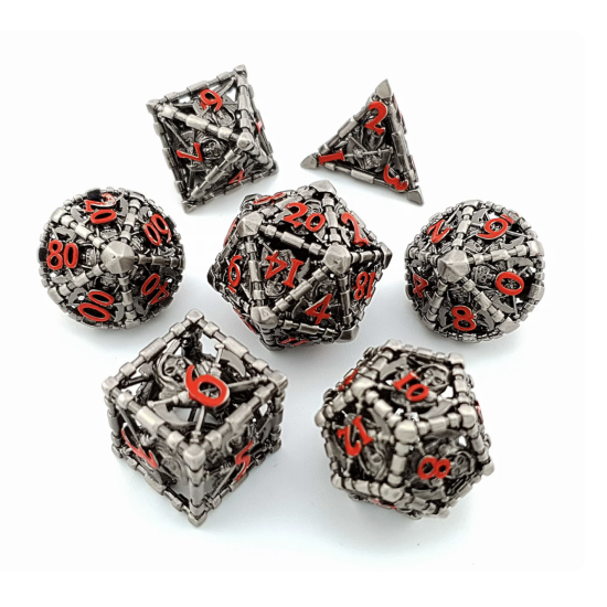 TTD Deaths Whisper Metal Dice 7 Piece Set