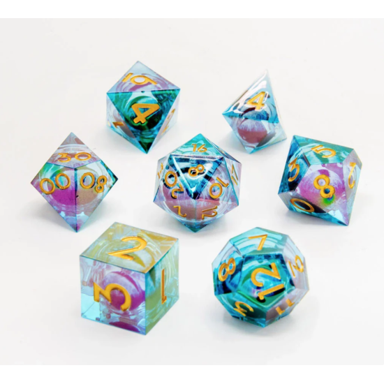 TTD Eye of Arcana Moving Eye Liquid Core Dice 7 Piece Set