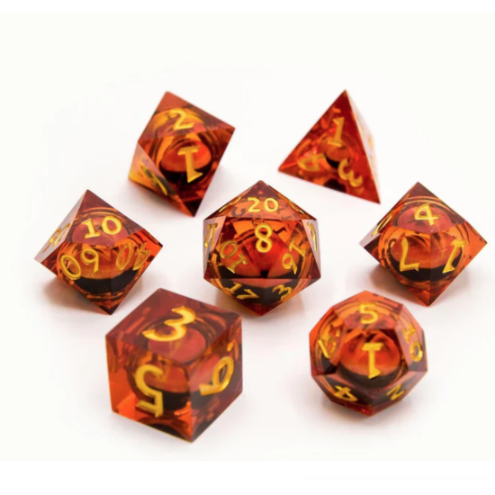TTD Eye of Power Moving Eye Liquid Core Dice 7 Piece Set