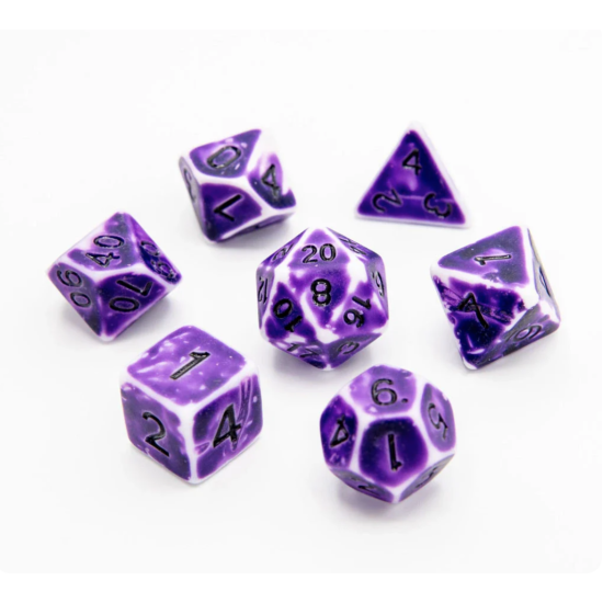 TTD Faded Glory Purple Acrylic Dice 7 Piece Set