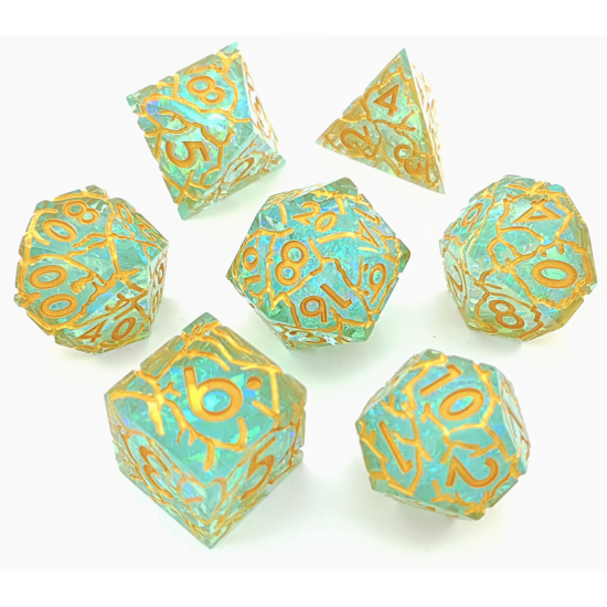 TTD Grand Arcana Sharp Edged Dice 7 Piece Set