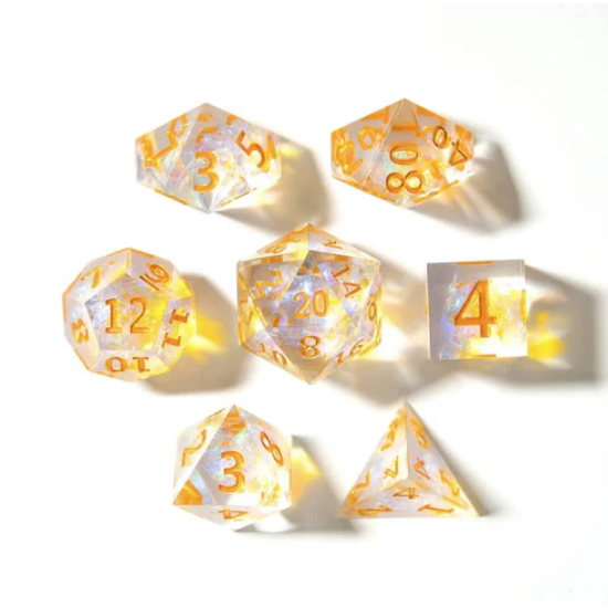 TTD Lightbringer Sharp Edged Dice 7 Piece Set