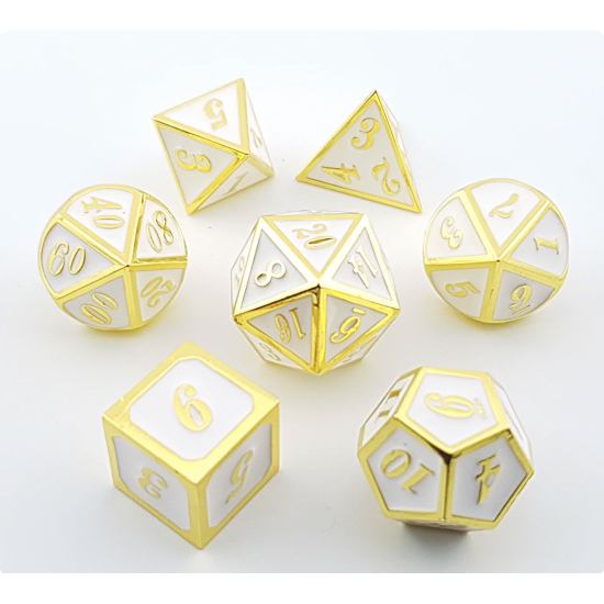 TTD Pure Noble Metal Dice 7 Piece Set