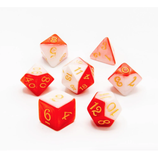 TTD Scarlet Frost Acrylic Dice 7 Piece Set